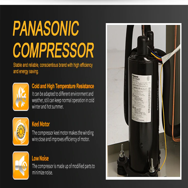 Hệ thống máy nén Panasonic giúp máy hút ẩm Công nghiệp Dorosin DP-10S tiết kiệm điện năng 