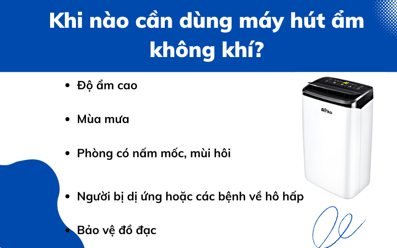 dùng máy hút ẩm đúng cách