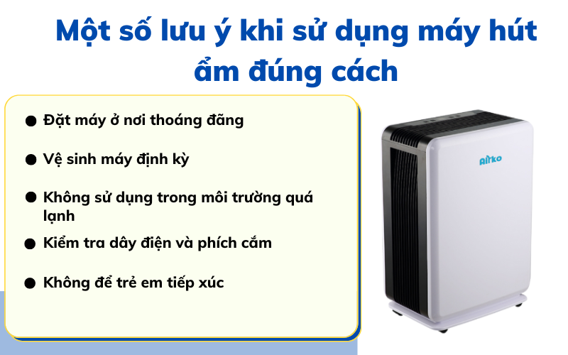 dùng máy hút ẩm đúng cách