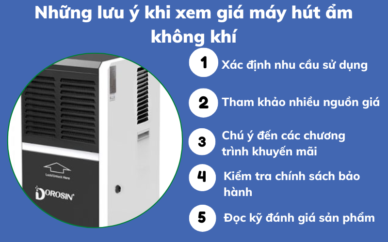 giá máy hút ẩm không khí