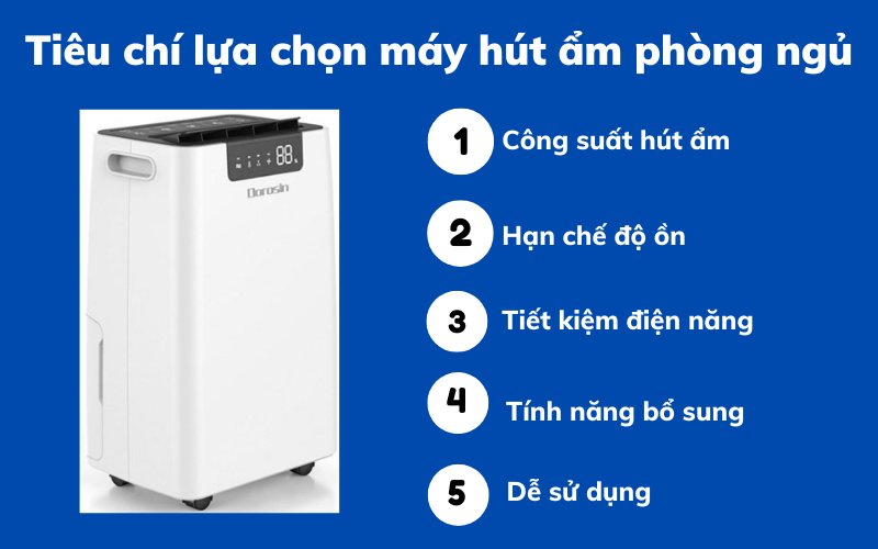 Loại máy hút ẩm nào nên được sử dụng trong phòng ngủ